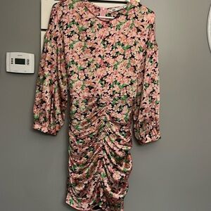 Zara-gathered dress with ruching size Large
